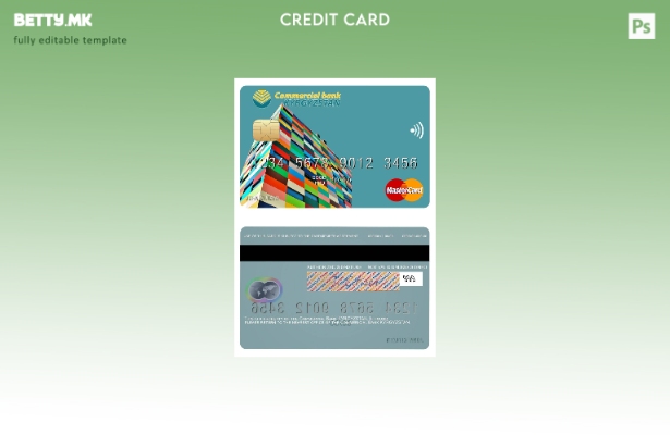 Модерен стил на Киргистанска комерцијална банка KYRGYZSTAN шаблон за мастер карт